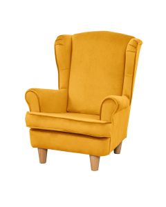 Wild Wood Wingback Chair Mustard