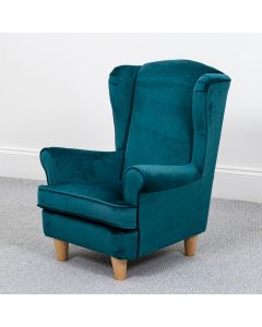 Wild Wood Wingback Chair Teal
