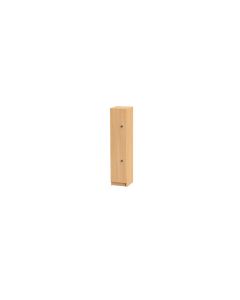 2 Door Wooden Locker H1370mm Handle Beech