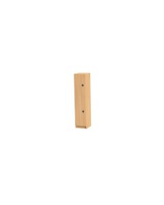 2 Door Wooden Locker H1370mm Inset Handle Beech