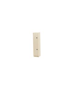 2 Door Wooden Locker H1370mm Inset Handle Maple