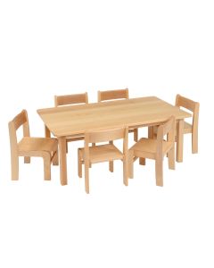 Solid Beech Rectangular Table L1200 x H300mm