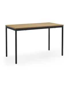FW Rect 1200x600xH760mm Black Frame Beech Top