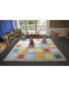 Rainforest Squares Placement Carpet 3m x 3m