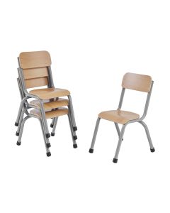 Milan Chair H310mm Grey Frame Pack of 4