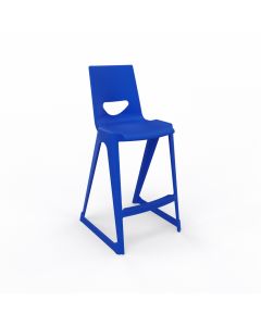 EN One High Chair 610mm Royal Blue with bag hook