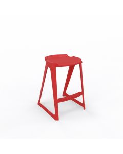 EN One Stool 610mm Cherry Red with bag hook