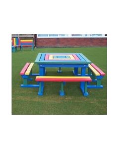 Recycled Plastic Junior Octobrunch Picnic Table H630mm Rainbow