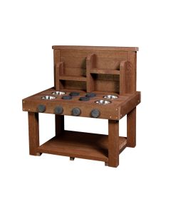 Recycled Plastic Mud Kitchen Brown