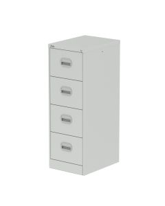 Qube Drawer Filing Cabinet 4 Drawer Light Grey with Installation