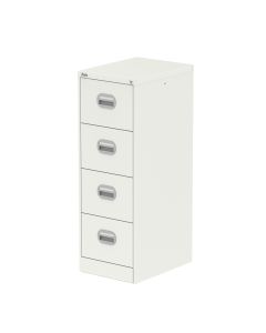 Qube Drawer Filing Cabinet 4 Drawer White with Installation