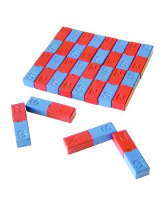 Large Ferrite Block Magnets Blue/Red Pack 20
