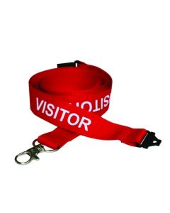 Visitor Breakaway Lanyards Red Pack of 10