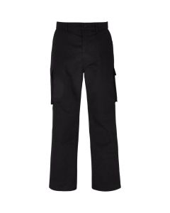 Mens Cargo Trousers 32 Tall Black