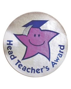 Head Teachers Award Stickers Grey/Purple Pack 50
