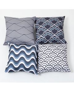 Wild Wood Black & White Patterned Cushions 40 x 40cm Pack of 4