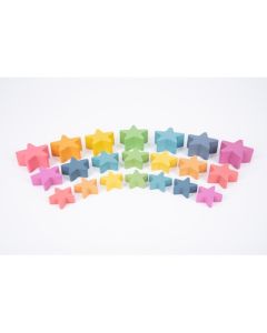 Rainbow Wooden Stars