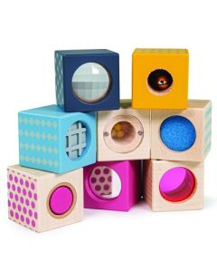 Sensory Wooden Rainbow Blocks Pack of 8