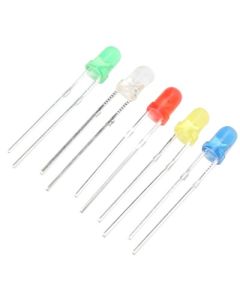 5mm LEDS Mixed Pack of 50 R/G/Y/B/W