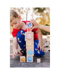 Wooden Planet Blocks Pack of 8