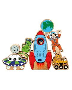 Wooden Space Playset Pack of 7