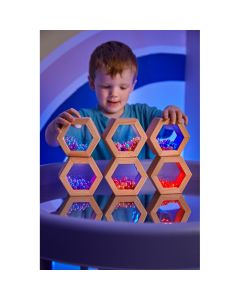 Luminous Wooden Hexagon Shakers Pack of 6