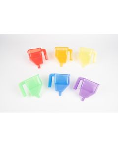 Translucent Colour Funnels Pack of 6