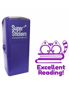 Teacher Stamp | Education Marking Stamp - Excellent Reading Cat
