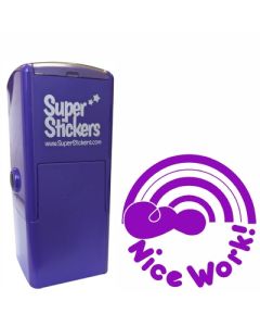 Teacher Stamp | Education Marking Stamp - Nice Work Rainbow