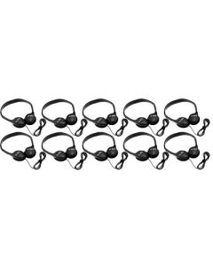 KCS Lightweight Headphones Pack of 10