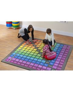 100 Square Multiplication Grid Carpet