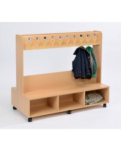Beech Dressing Up Unit Cream Coat Hooks