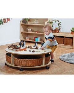 Single Mobile Circular Storage Unit Baskets