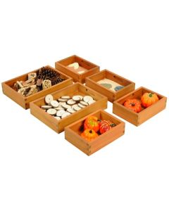 Wooden Sorting Boxes Pack of 6