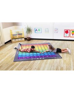 100 Square Counting Grid Carpet