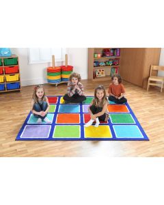 Rainbow Placement Carpet Square 200 x 200cm