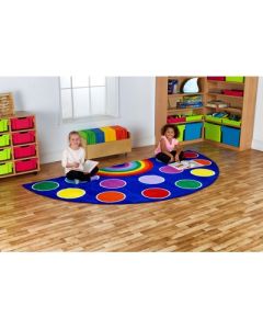 Rainbow Semi-Circle Placement Carpet 300 x 150cm