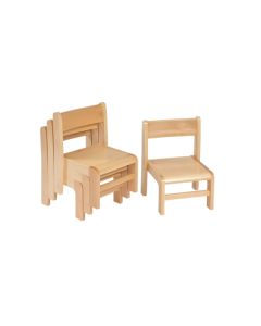 310mm Solid Beech Stacking Chair 4 Pack