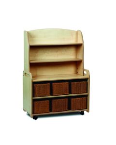 Mobile Welsh Dresser Display Storage with 6 baskets