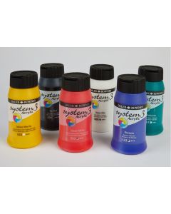 System 3 Original Acrylic Colours 500ml Set 1