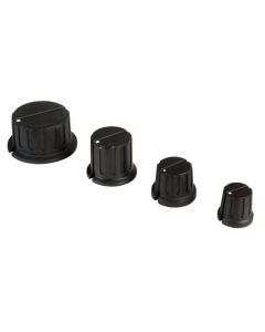 Matt Black Control Knobs. Pack of 5
