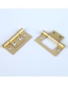 Brassed Flush Hinges. Pack of 25 pairs