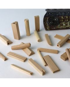 Wooden Impression Stamp Set. Set of 19