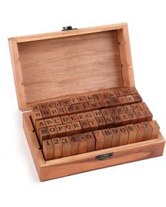 Wooden Alphabet Stamp Set