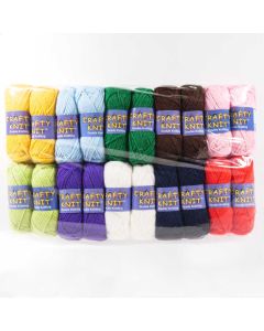 Acylic Yarn 25g Assorted colours 20 pack