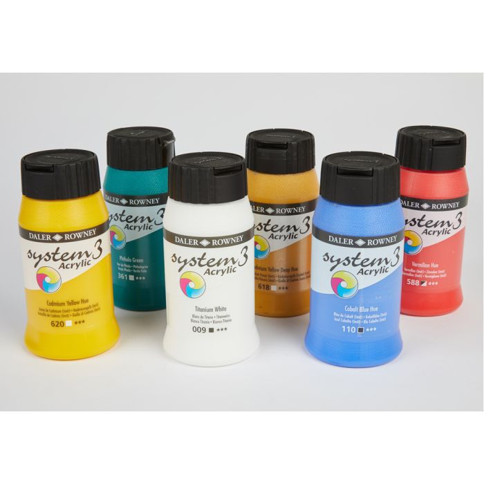 System 3 Original Acrylic Colours 500ml - Set 3 System 3 Original Acrylic Colours 500ml - Set 3