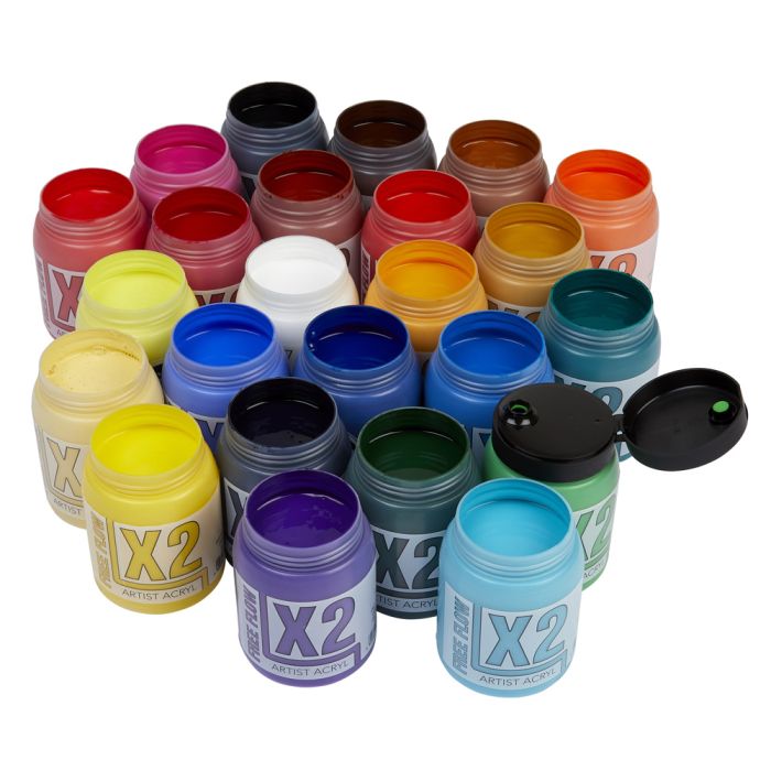 X2 Free Flow Acryl 500ml - Complete Set