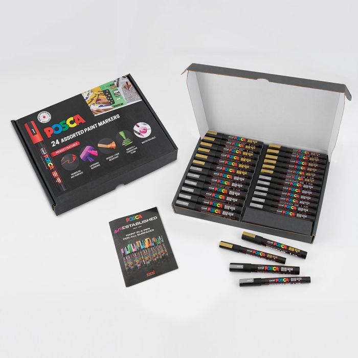 Posca PC-3M 5M 24pc Gold/Silver Posca PC-3M 5M 24pc Gold/Silver