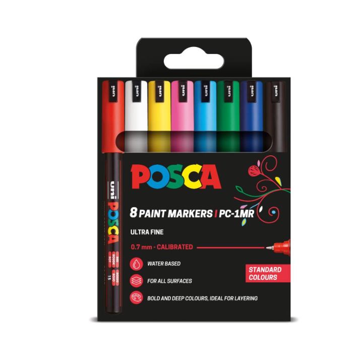 Uni Posca Marker PC-1MR 8 Standard Colours
Uni Posca Marker PC-1MR 8 Standard Colours