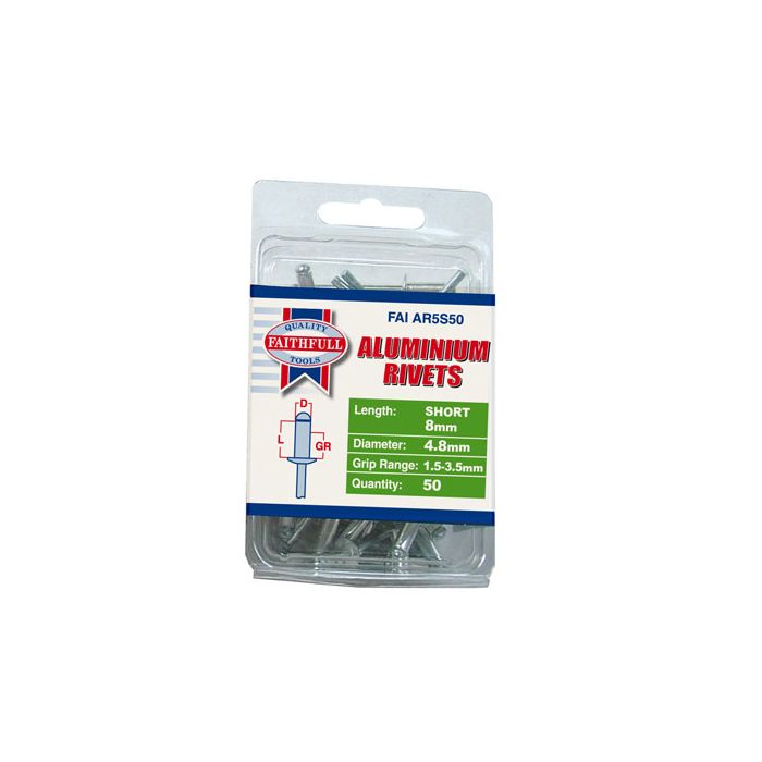 Aluminium Alloy Blind Rivets - 4.8mm
